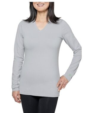 Insect Shield Long Sleeve V-Neck Top — Light Gray SZ.XXL NWT
